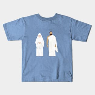 Men & Women in Hajj Hand Drawn Kids T-Shirt